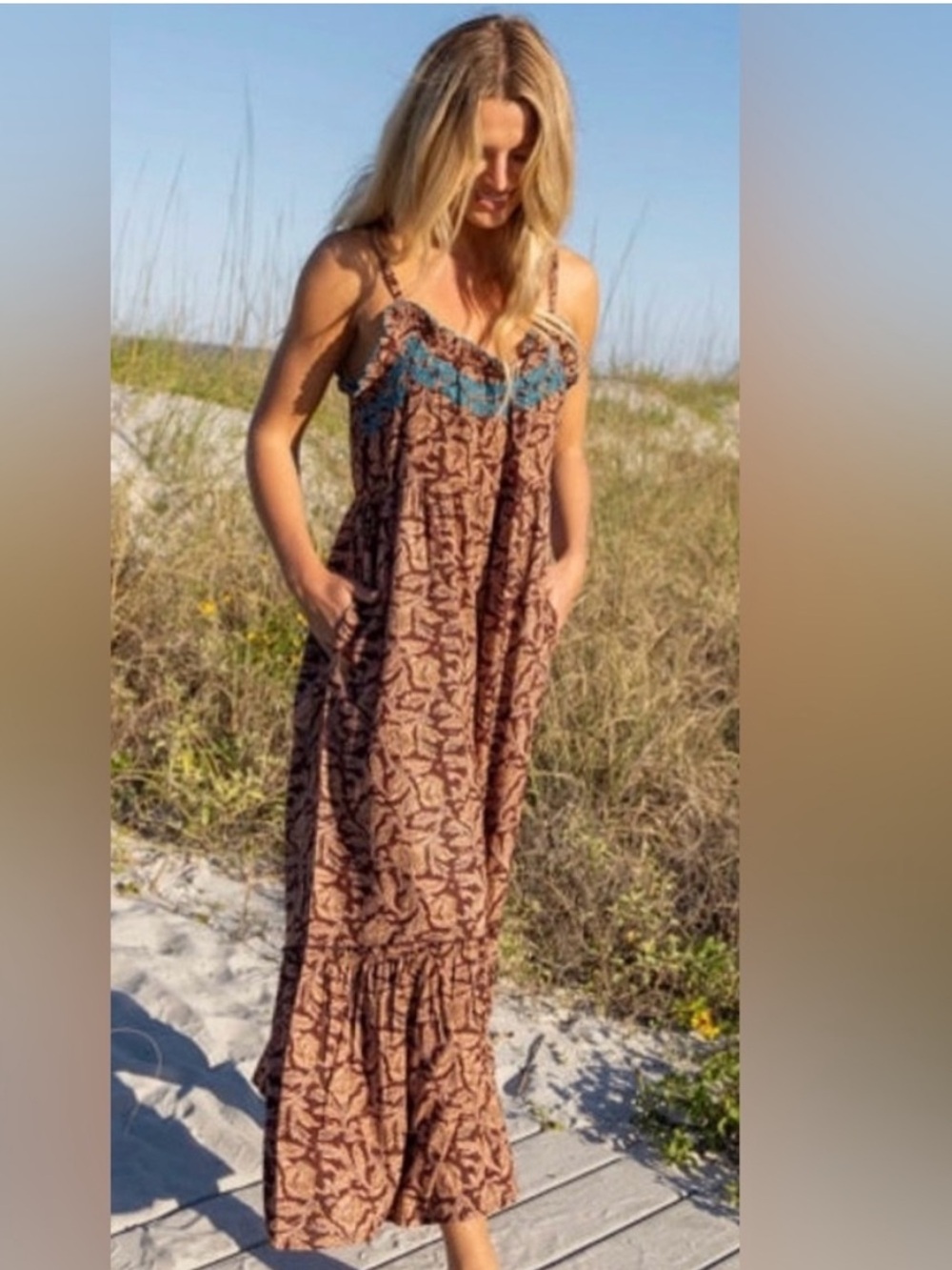 Natural Life Harley Floral Wide Leg Jumpsuit - Size Small